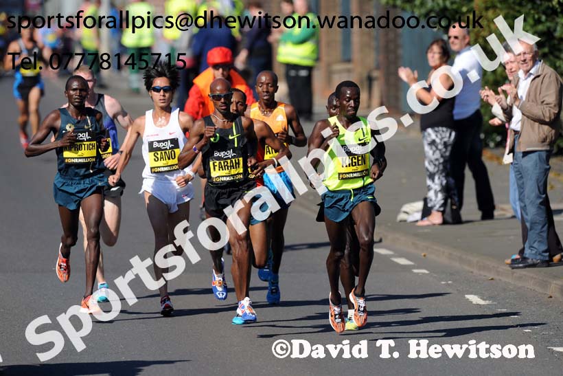 Leading men in the 2014 BUPA Great North Run. Photo: David T. Hewitson/Sports for All Pics
